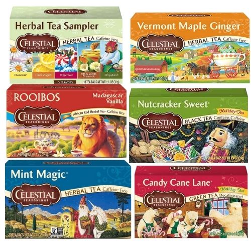 Trà thảo mộc và trà đen các vị quế, vanilla, Chai Celestial Seasonings (hàng Mỹ)