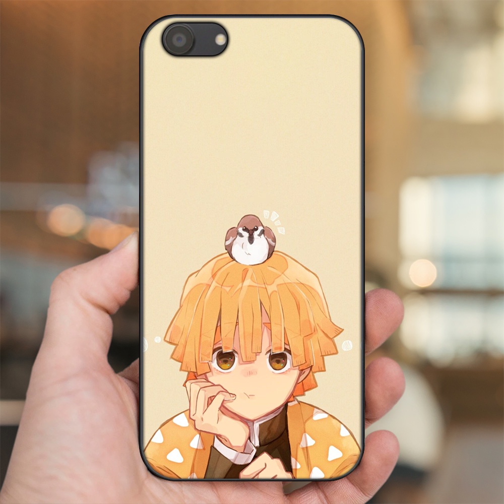 Ốp lưng Oppo A83 viền đen in hình Zenitsu Kimetsu no Yaiba