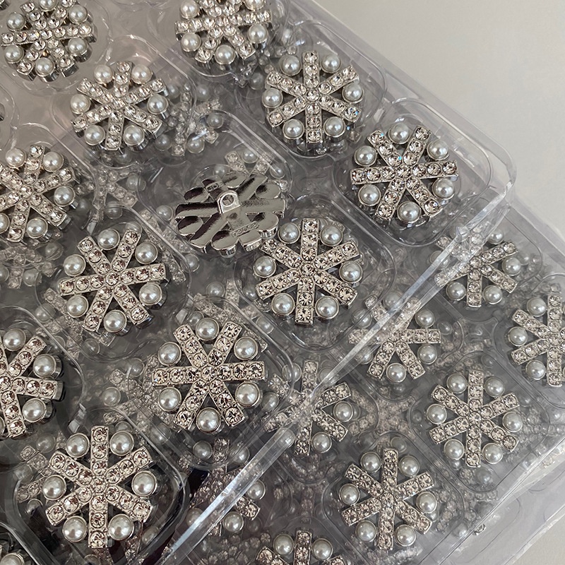 Set 10 Nút Áo Đính Ngọc Trai Sang Trọng Cho Nữ