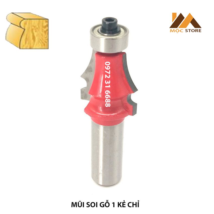 MŨI SOI GỖ 1 KẺ CHỈ ( THÔNG) - MŨI PHAY SOI CHỈ TƠ CỐT 6.35MM - DỤNG CỤ PHỤ KIỆN NGÀNH MỘC