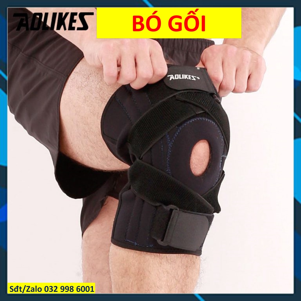 Bó gối thể thao có nẹp Băng gối thể thao Bảo vệ đầu gối chính hãng Aolikes 618 7907 7912 7908 7909 7165 7618 7915 ddcg