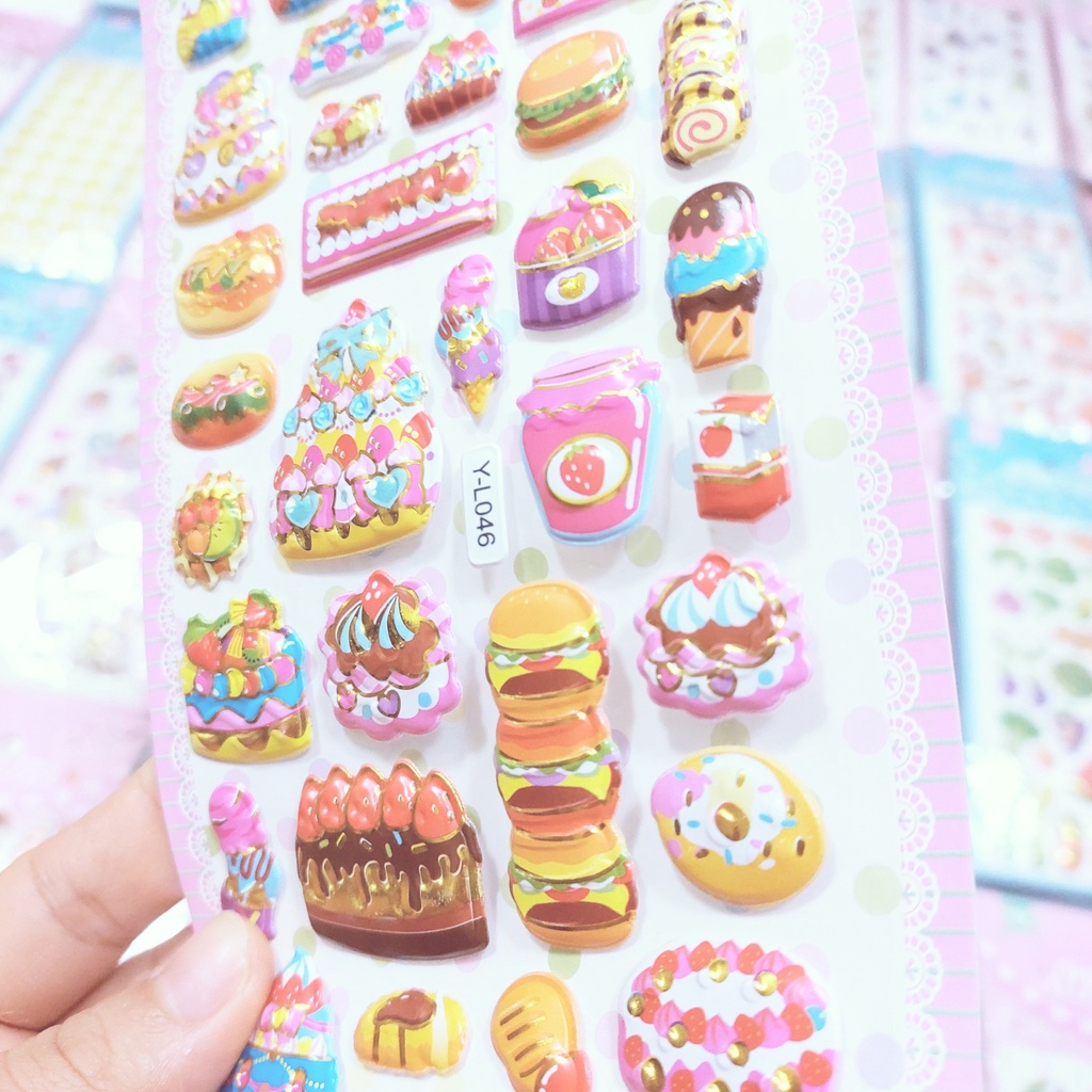 Sticker nổi 3d nhũ vàng STNV1