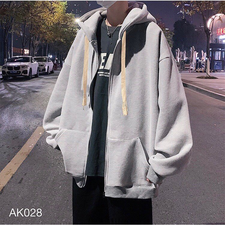 Áo Khoác Nỉ VN CLO Cho Nam Và Nữ Phối Day Cổ Bản To - AK028