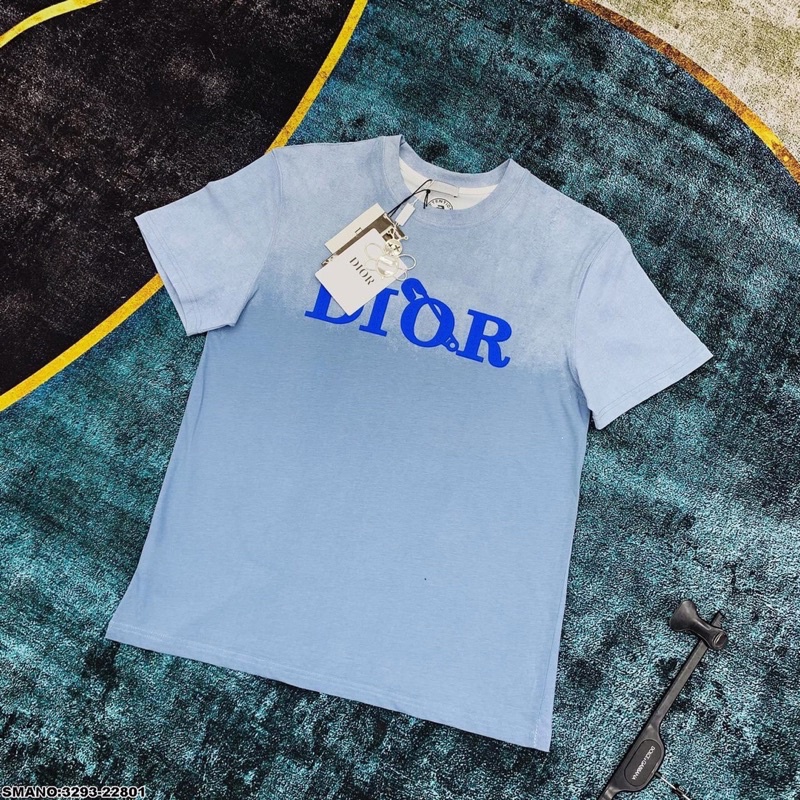 Áo phông xanh nam nữ dior phiên bản spf chất đẹp