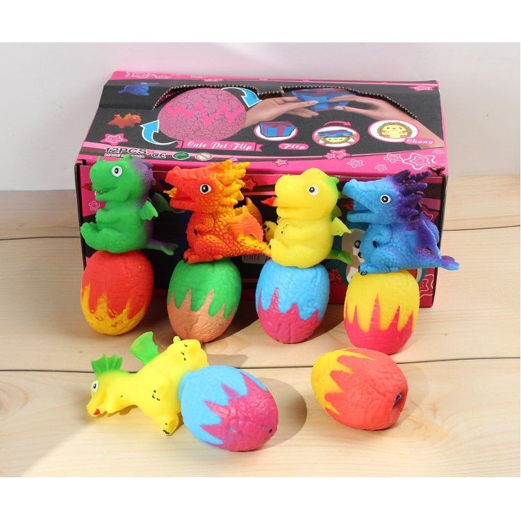 Trứng Khủng Long cao su biến hình đồ chơi nhào nặn xả stress