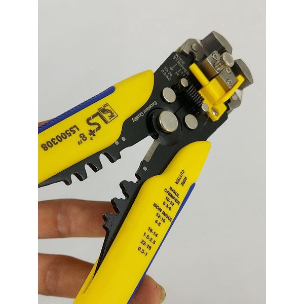 Kìm tuốt dây điện tự động đa năng LS ⚡ CAO CẤP ⚡ Kìm bấm đầu cos 8 inch