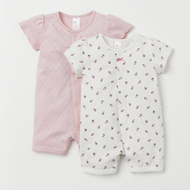 Set 2c Romper bé gái H&M