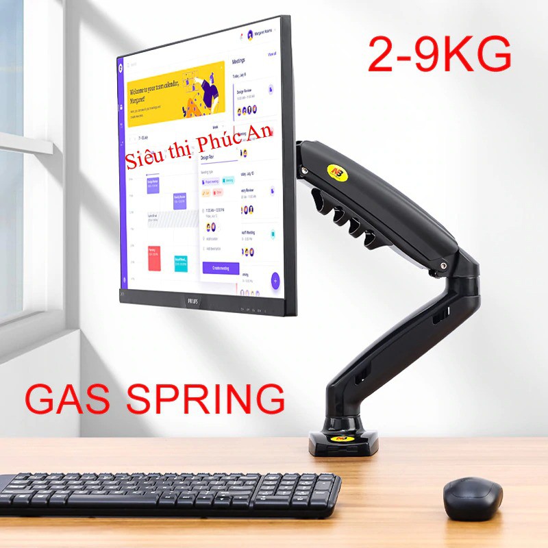 Giá treo, giá đỡ màn hình máy tính NB-F80 17- 30inch, Arm màn hình dạng cột đứng H100 22-35" Xoay 360 độ