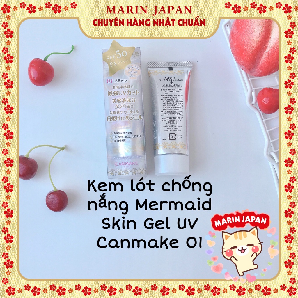 (SALE 350k-&gt; 235k)KEM LÓT CHỐNG NẮNG-MERMAID SKIN GEL UV CANMAKE NHẬT BẢN