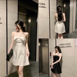Jesse dress - Đầm tafta form chữ A nơ ngực