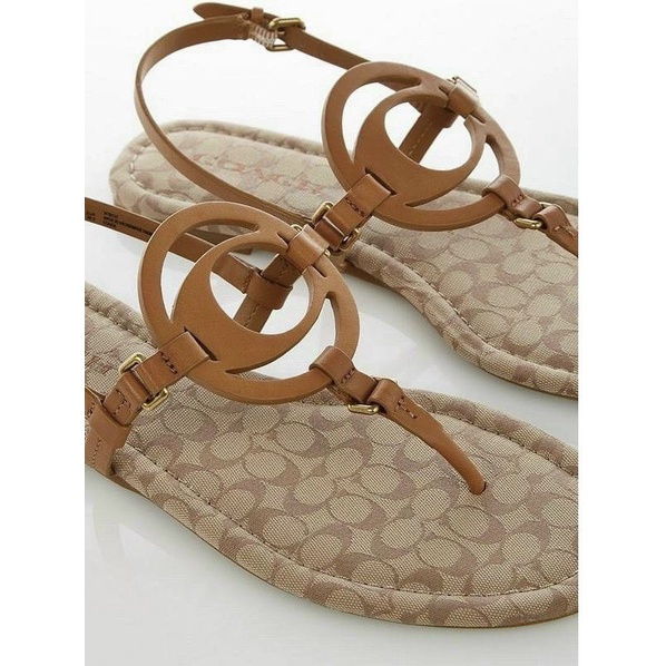 Giày Sandal Nữ COAC*H dạng kẹp ngón siêu xinh fullbox -Hàng xuất Dư hiếm