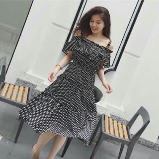 Váy maxi chấm bi
