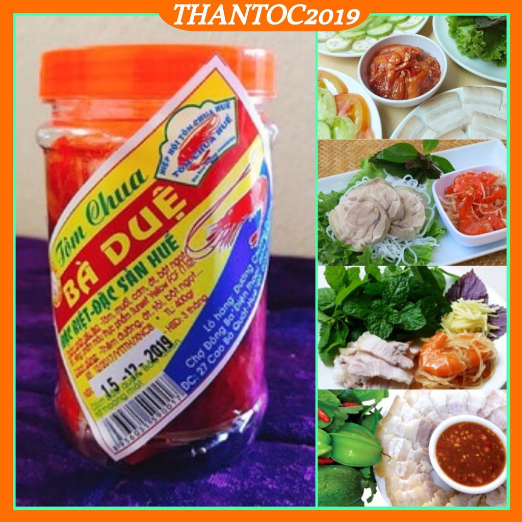 [SALE SỐC] Tôm chua Bà Duệ 400g (nguyên con) siêu ngon - Đặc sản Huế