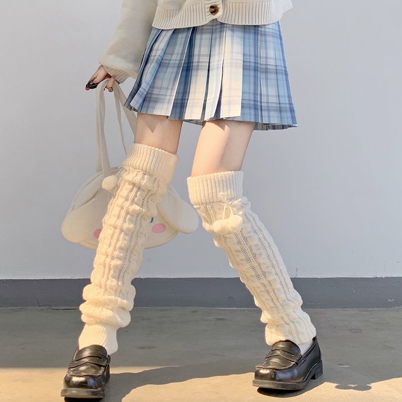 Mới Vớ Dệt Kim Cao Cổ Màu Trơn Phong Cách lolita Nhật Bản Cho Nữ