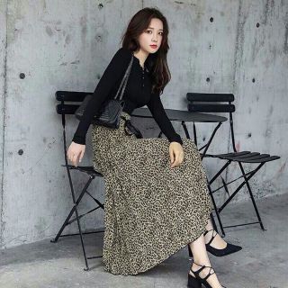 CHÂN VÁY DA BEO XẾP LY CAO CẤP