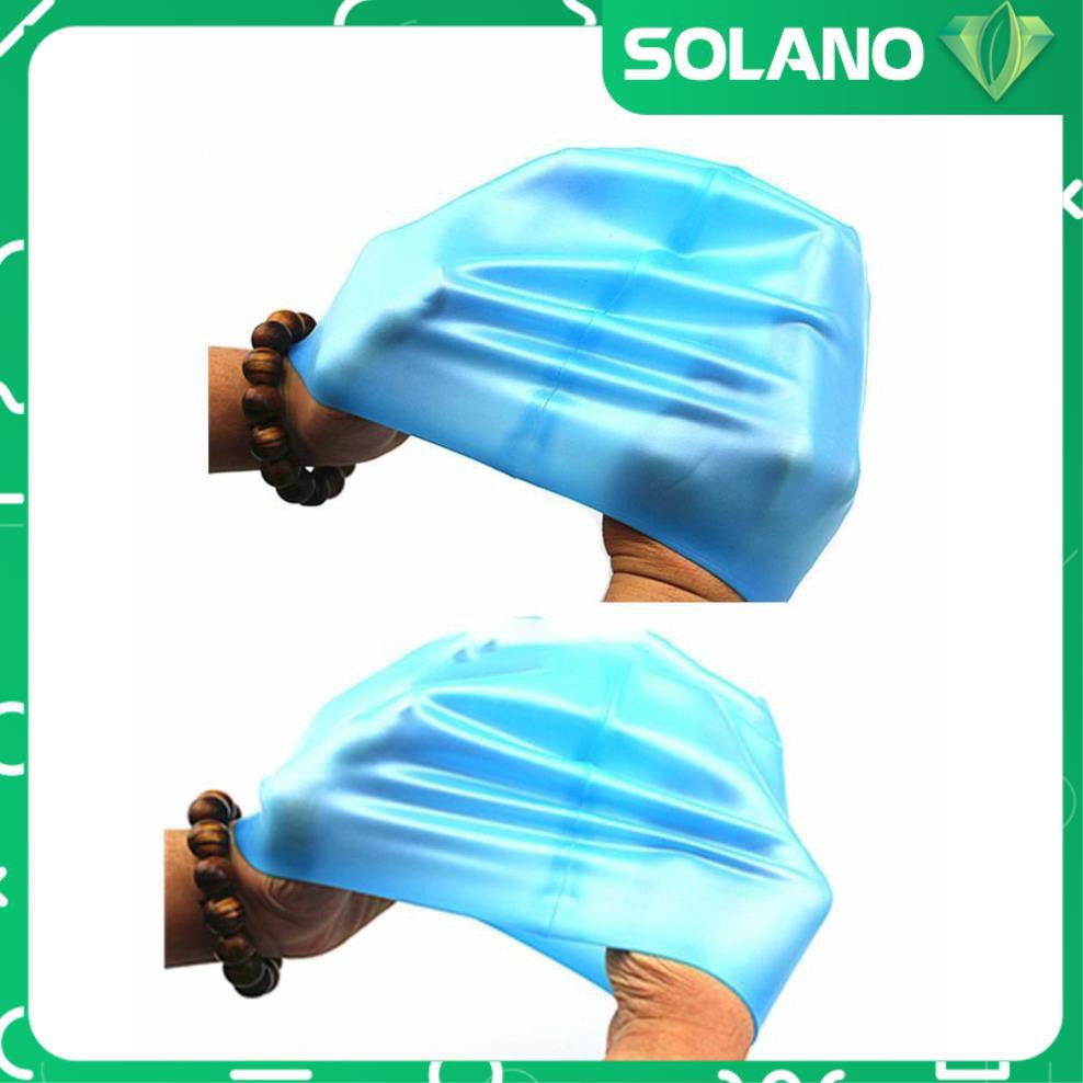 Mũ bơi silicon SOLANO unisex trùm kín đầu chống nước cho người lớn bơi lội an toàn SS-001159