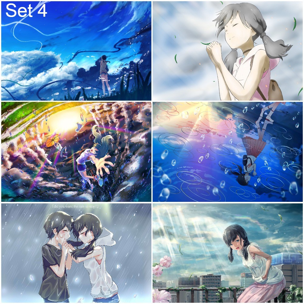 Bộ 6 Poster anime Tenki no Ko - Đứa con của thời tiết   - A3,A4,A5