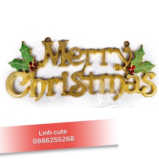 Khung chữ Giáng sinh Merry Christmas 30cm trang trí Noel