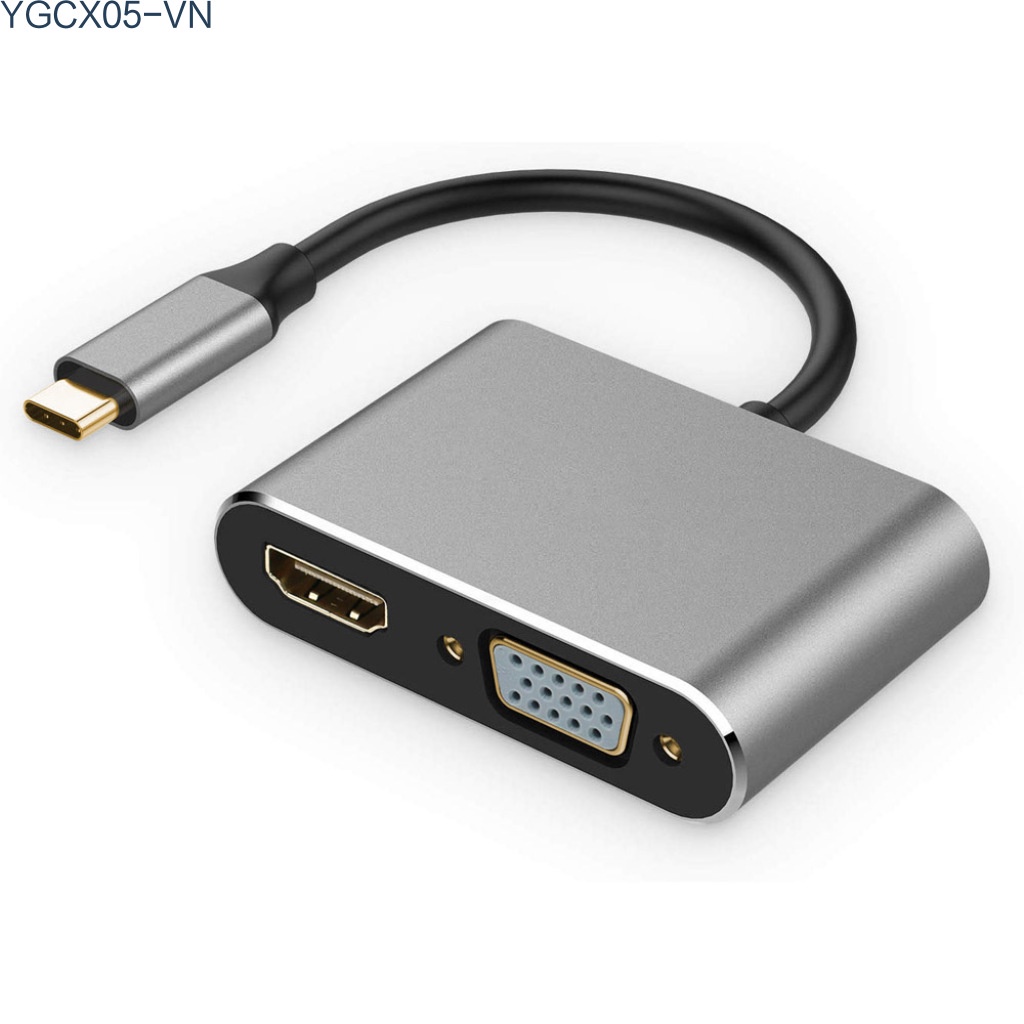 Bộ Chuyển Đổi 4 Trong 1 Type C Sang Vga + Usb3.0 + Pd Docking + Hdmi-Compatible | BigBuy360 - bigbuy360.vn