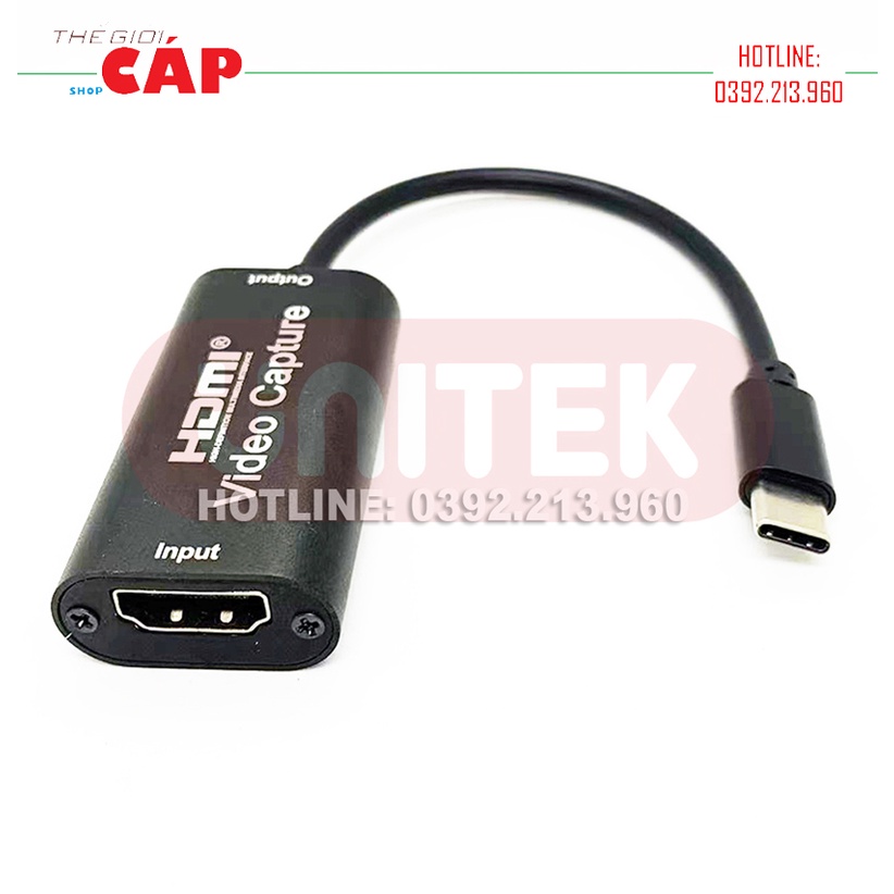 Cáp Chuyển HDMI Vào Laptop, PC Qua Cổng Type-C 1080P HDMI Video Capture