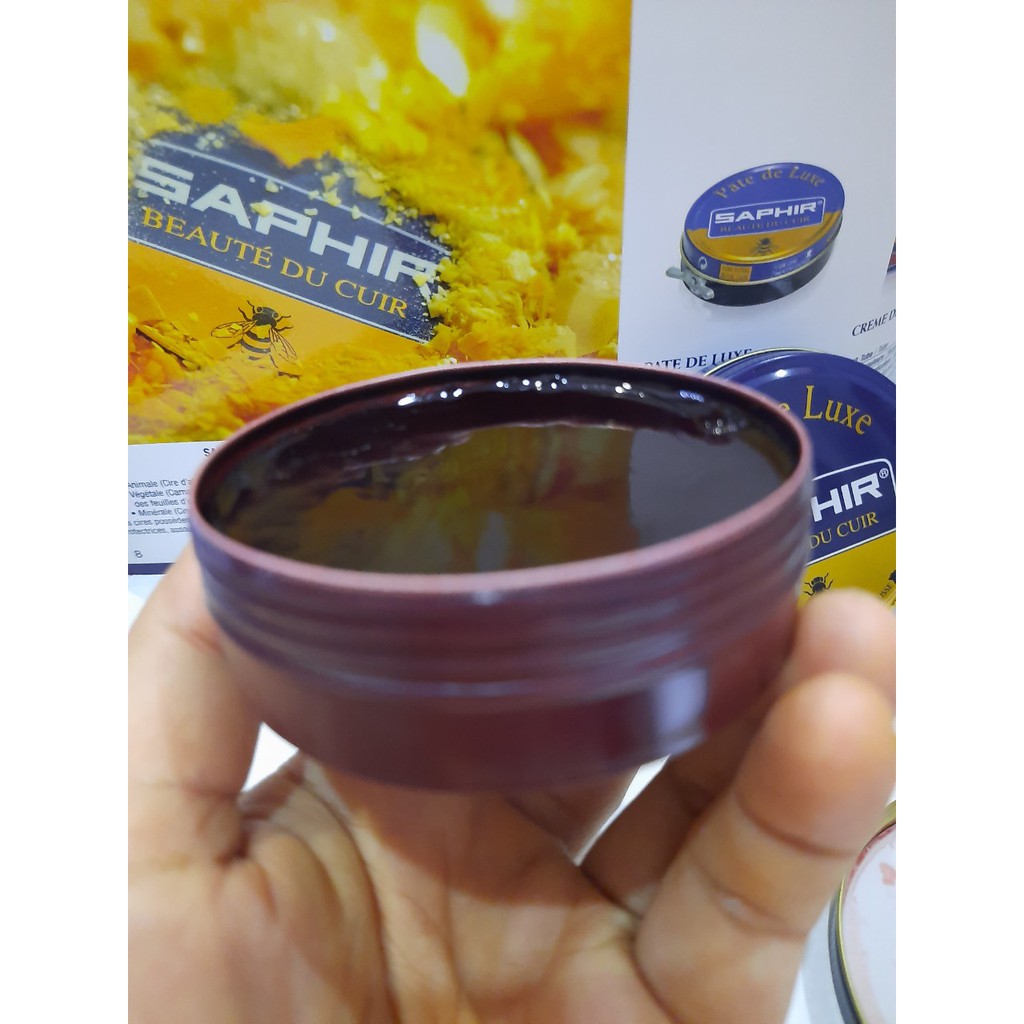 Xi đánh giày màu nâu đỏ(mahogany) Saphir Pháp dạng sáp (BDC)