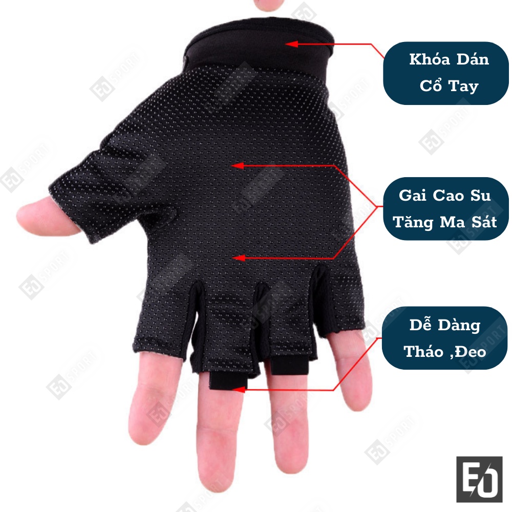 Găng Tay, Bao Tay Nam Hở Ngón Tập Gym Chơi Thể Thao Đi Phượt Lái Xe 511 - Eo.sportDZ