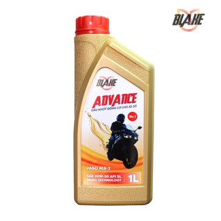 Nhớt nhập khẩu Blake Advance 1L chuyên dùng cho xe số, côn tay, thích hợp đi tour, đi xa.