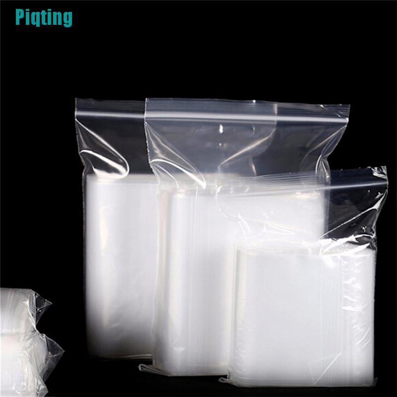 Bộ 100 Túi Zip Nhựa Dày 0.12mm Tự Khóa