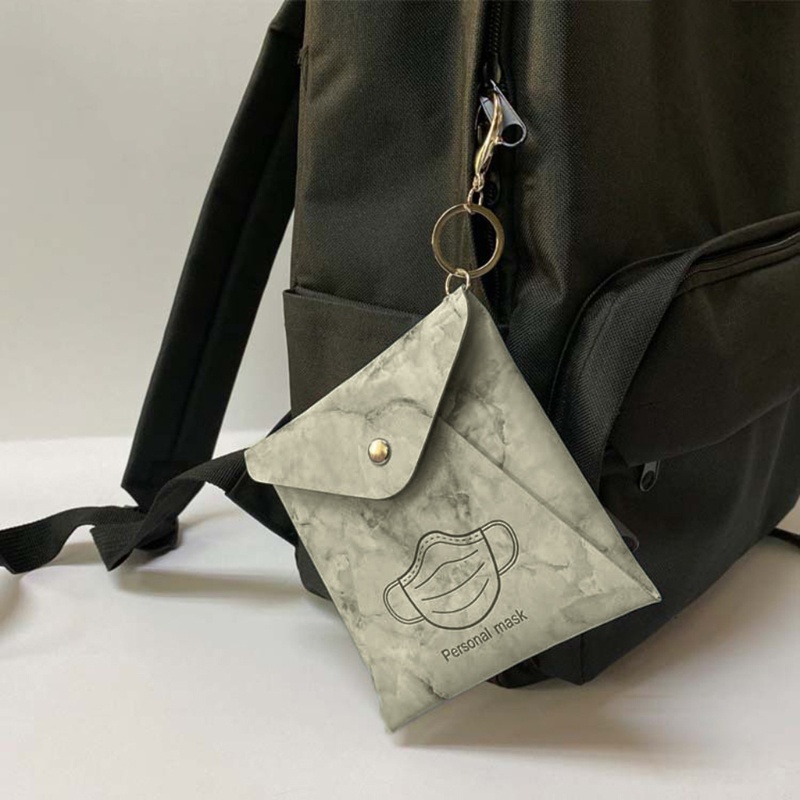 Túi đựng khẩu trang có móc khóa chống thấm nước tiện dụng