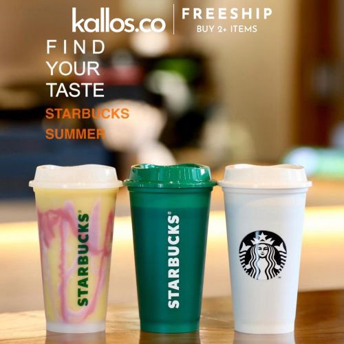Bộ Ly Starbucks Green Story, Variety Logo, Summer 2022, Spring, Joy Reusable Cold Cup Set - Kallos Vietnam