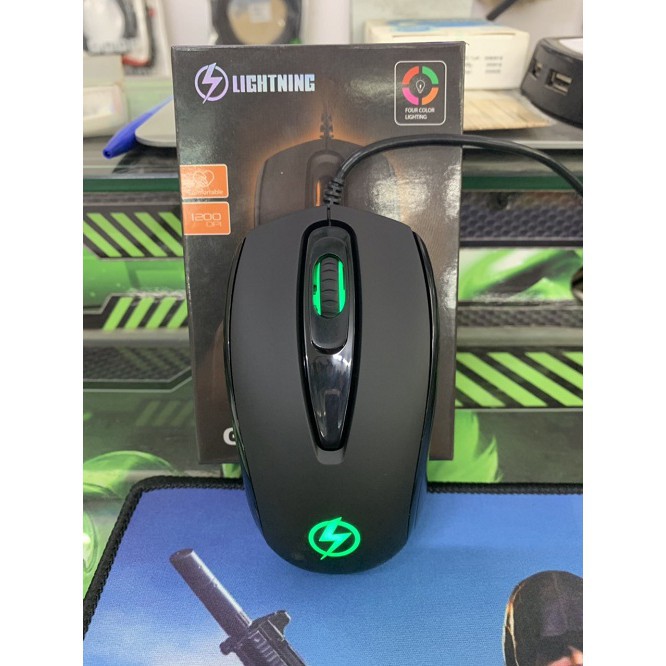 SIEU KHUYẾN MẠI Combo Phím giả cơ AD-7700 + Chuột Lightning GX-0007 cho Game thủ