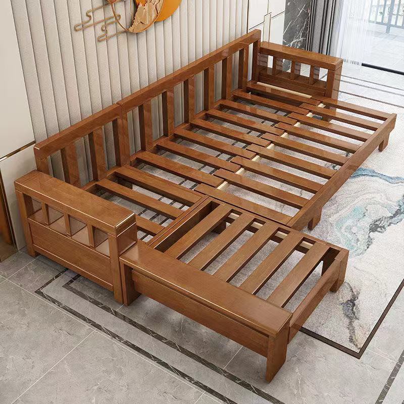 Ghế sofa gỗ rắn phong cách Trung Quốc và trường kỷ kết hợp phòng khách căn hộ nhỏ hiện đại đơn giản giường nội thất