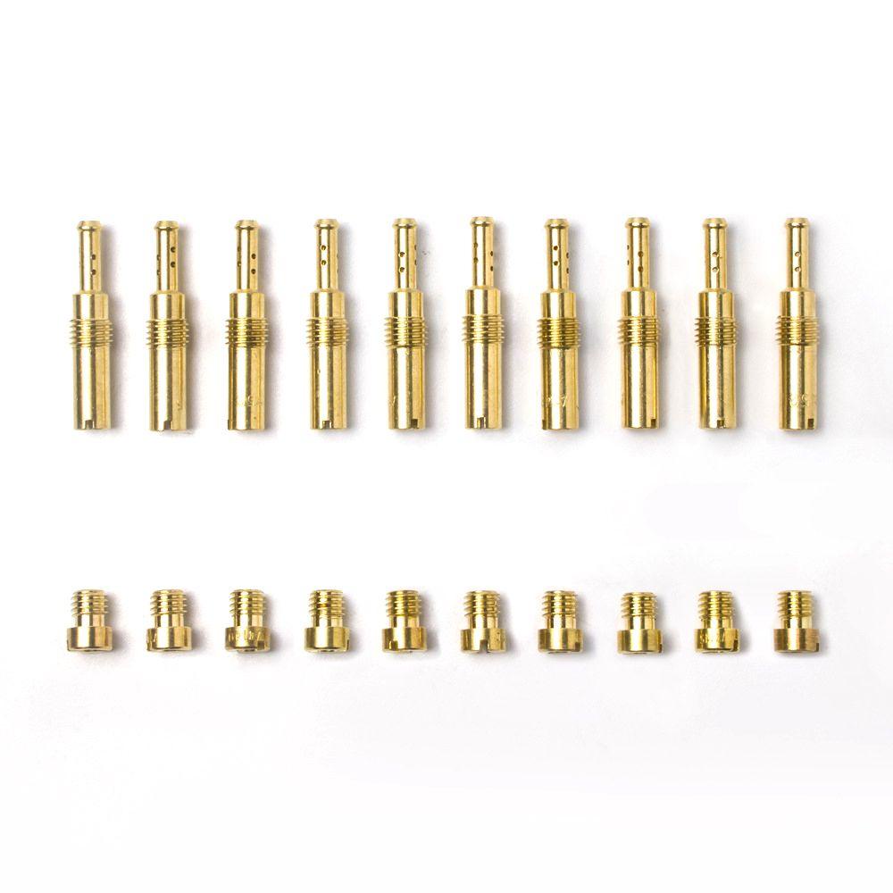 BTLIMER Set 20 Đầu Phun Bộ Chế Hòa Khí Chính + 20 Vòi Phun Chính Dành Cho PWK Keihin PE NSR OKO CVK