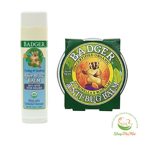 Sáp Bôi Hữu Cơ Chống Muỗi và Côn Trùng Đốt Badger Anti Bugs.