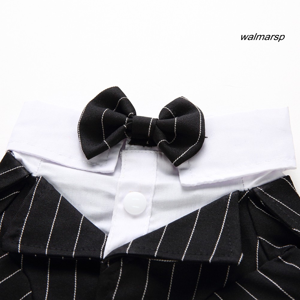 Áo Tuxedo Họa Tiết Sọc Có Gắn Nơ Xinh Xắn Cho Thú Cưng