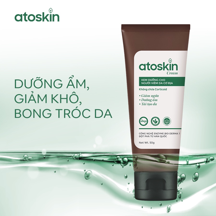 KEM DƯỠNG ẨM CHO NGƯỜI VIÊM DA CƠ ĐỊA ATOSKIN CREAM 50G CHÍNH HÃNG - 10663