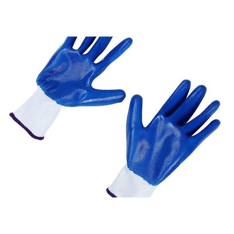 Sỉ 24 Đôi Gang tay Bảo Hộ Lao động Sơn Xanh .