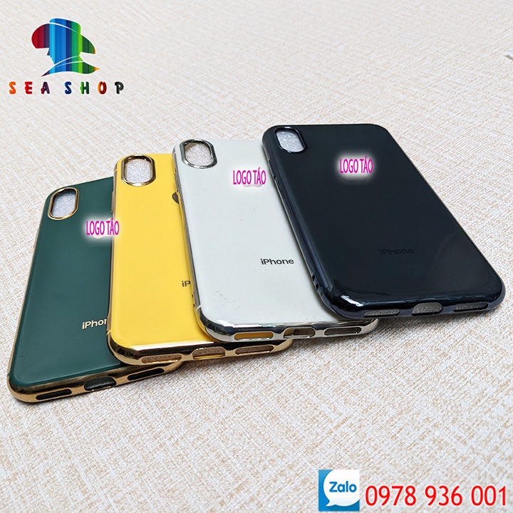 Ốp lưng nhựa dẻo iPhone X / XS -- VIỀN TRÒN -  thiết kế đẹp mắt, nước sơn bóng - Kính cường lực full màn 9D