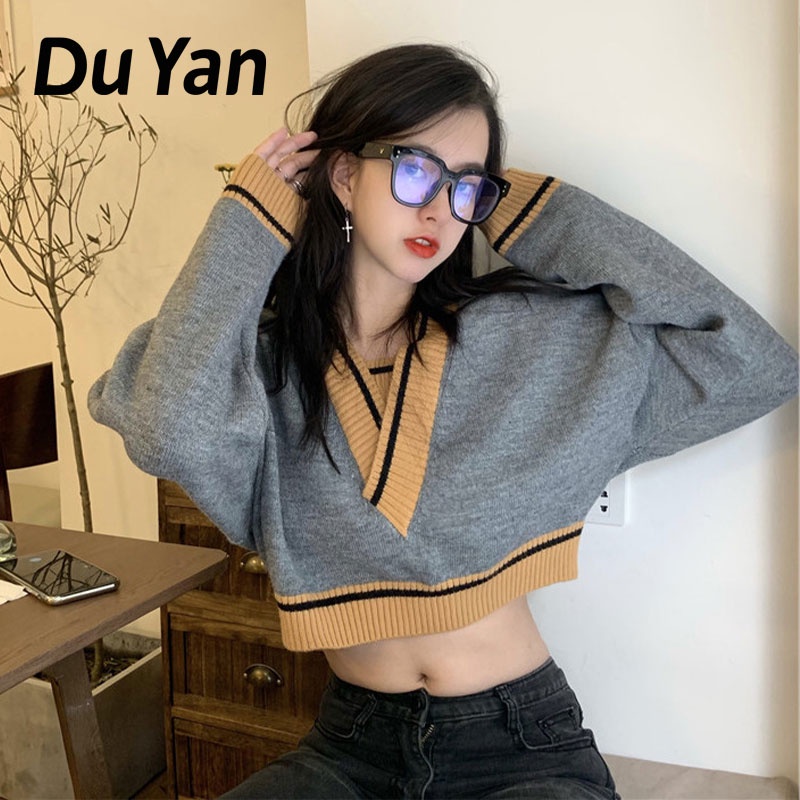 Áo Len Dài Tay Giả Hai Lớp Phong Cách Đơn Giản Thời Trang Dành Cho Nữ