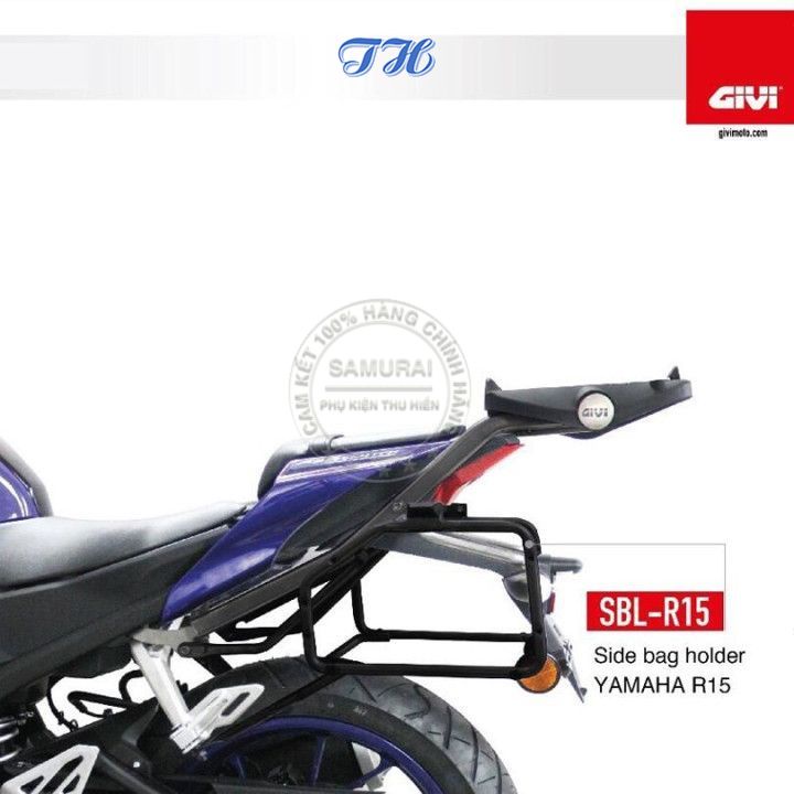 Cặp Baga Hông SBL-R15 dành riêng cho xe Yamaha R15 dùng để gắn thùng hông chính hãng givi