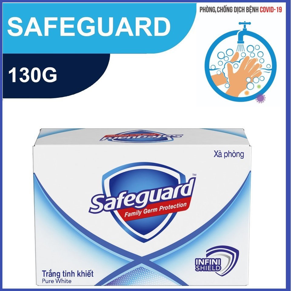 Xà bông cục Safeguard Trắng 130g