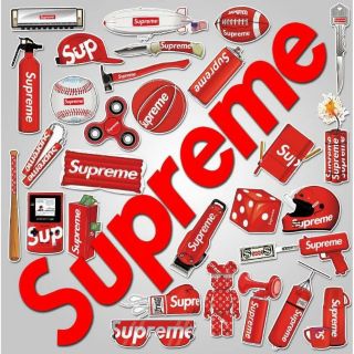 Bộ 36 hình dán Supreme loại lớn