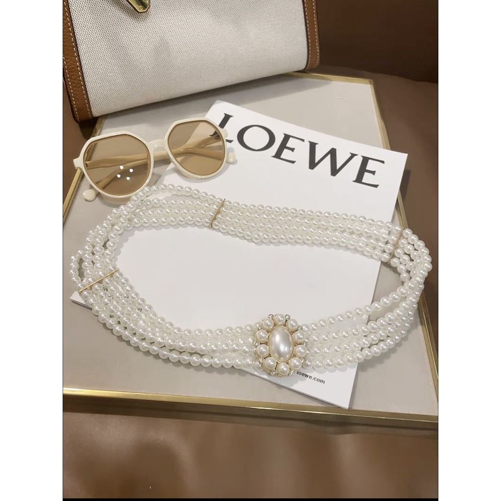 Đai váy nịt thắt lưng belt ngọc trai đính đá cao cấp hàng loại 1