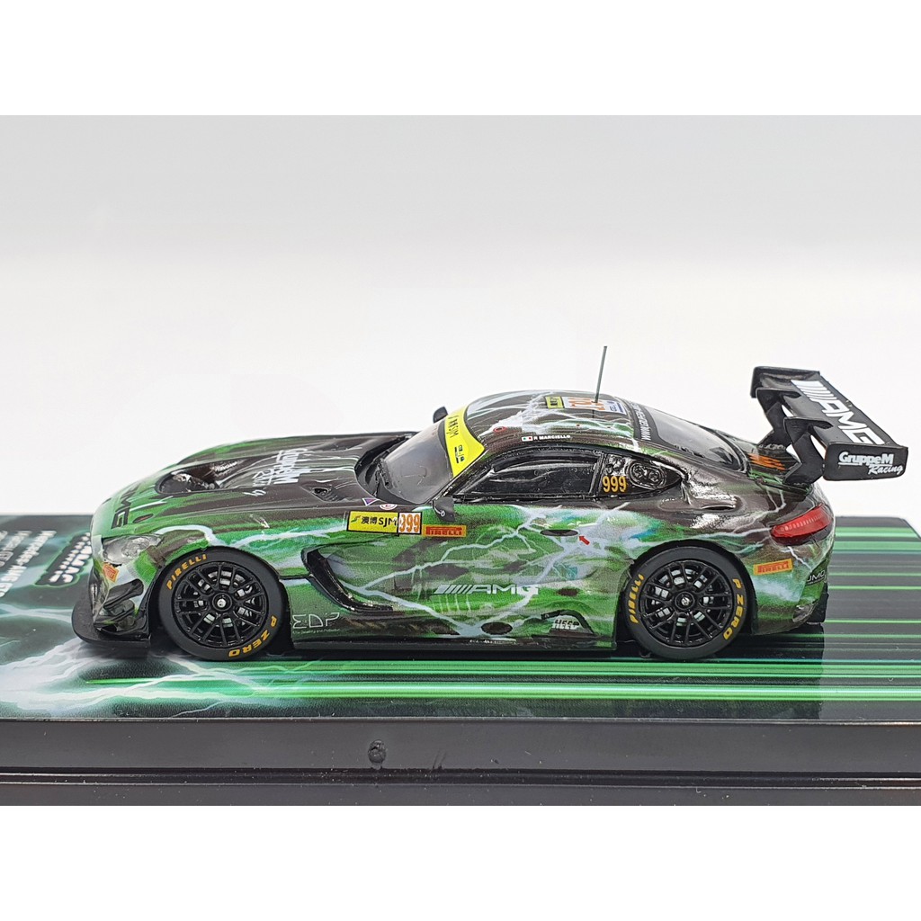 Xe Mô Hình Mercedes-AMG GT3 Macau GT Cup  / Fia GT Cup 2019 Winner - Raffaele Marciello 1:64 Tarmac Works ( Xanh Lá )