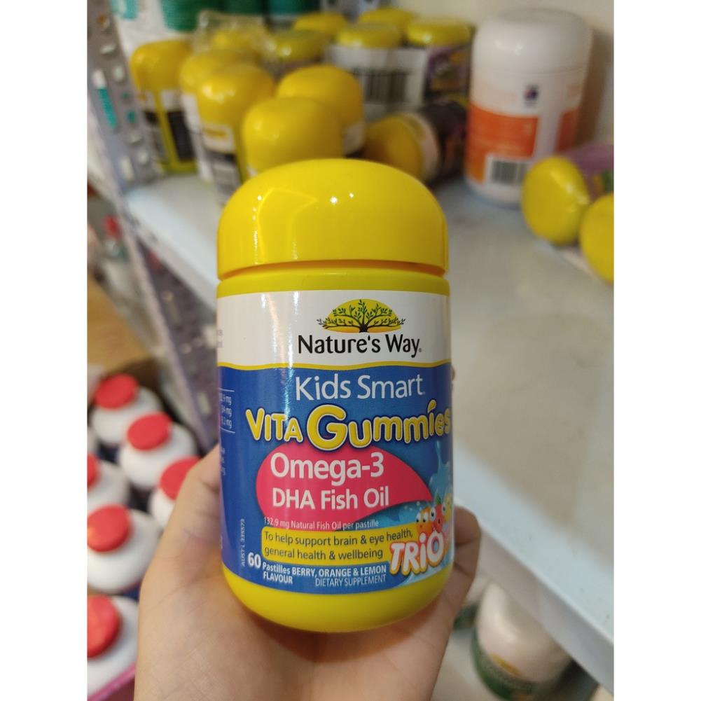 Kẹo dẻo Nature's Way Vita Gummies Omega-3 dha Fish Oil 60 viên của Úc