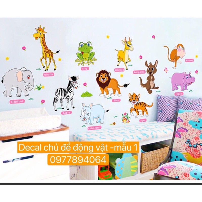 Decal trang trí - Chủ để động vật