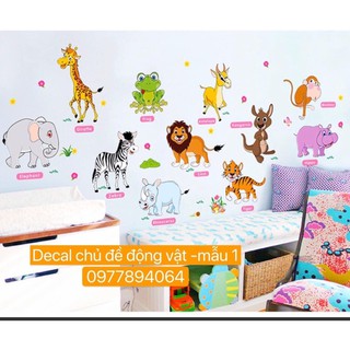 Decal trang trí - Chủ để động vật
