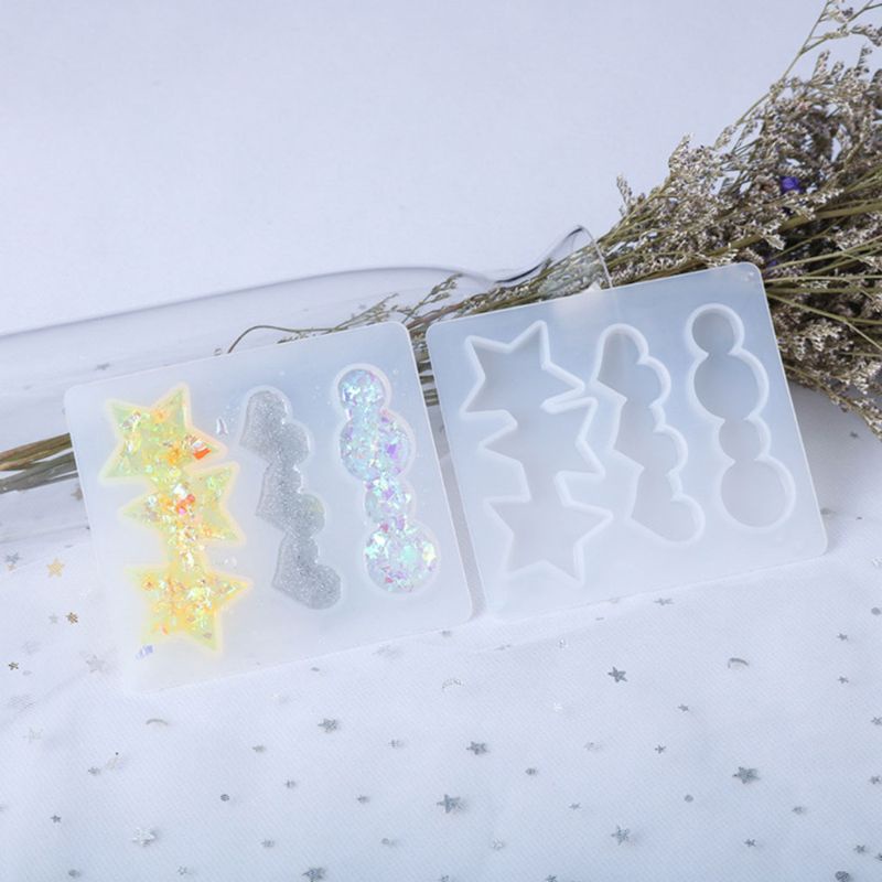Khuôn Silicone Làm Kẹp Tóc Epoxy Resin Diy