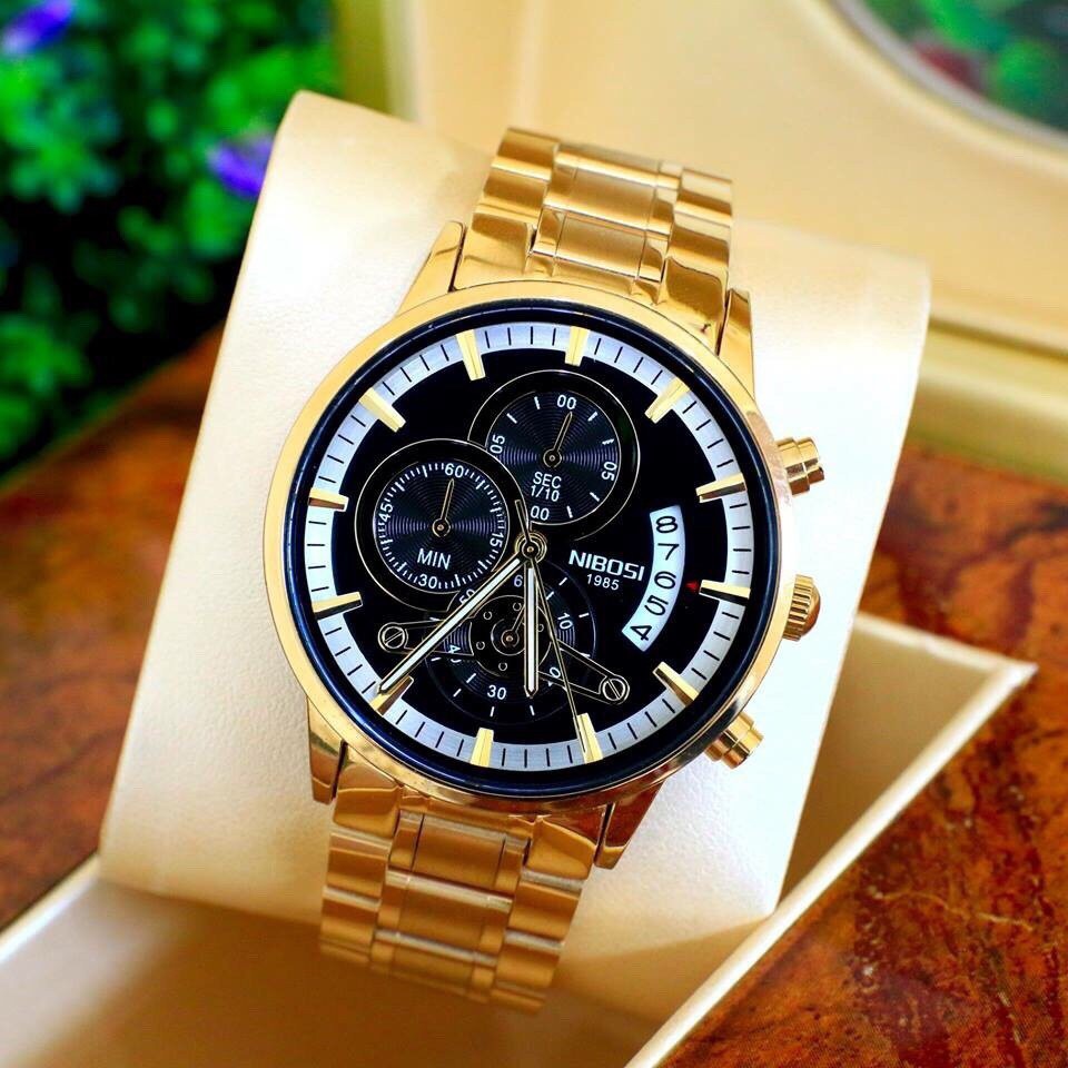 Đồng Hồ Nam Nibosi 2309 Chính Hãng Fullbox Chạy 6 Kim Dây Thép | BigBuy360 - bigbuy360.vn