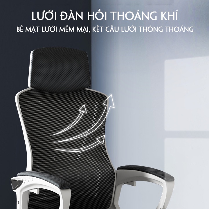 Ghế Xoay Văn Phòng, Ghế Gaming Công Thái Học Có Gác Chân Ngả Lưng M093